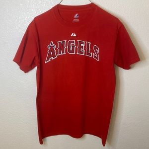 Medium, red, Angels MLB baseball Guerrero #27 shirt.